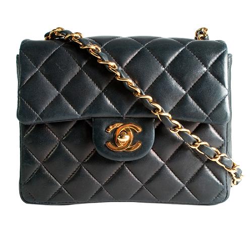 Chanel Quilted Flap Lambskin Shoulder Handbag