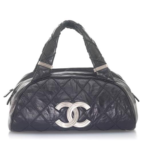 Chanel Quilted Lambskin Bowler Satchel