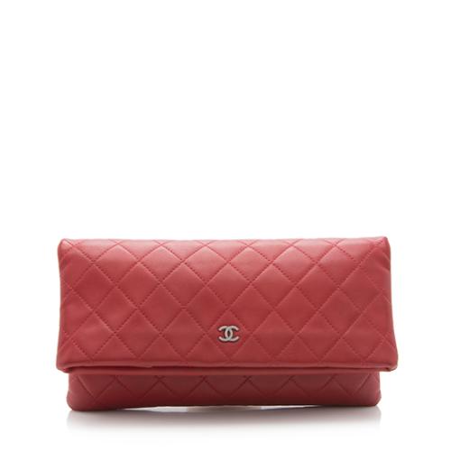 Chanel Quilted Lambskin CC Beauty Clutch