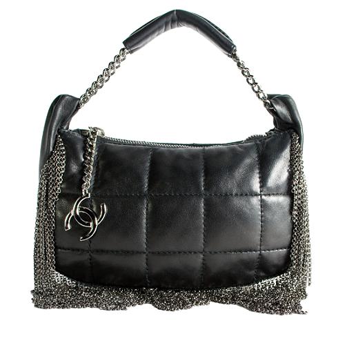 Chanel Quilted Lambskin Chain Fringe Shoulder Handbag