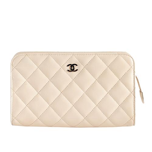 Chanel Quilted Lambskin Cosmetic Bag