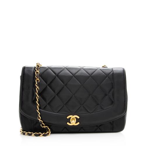 Chanel Quilted Lambskin Diana Single Medium Flap 