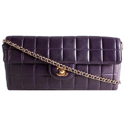 Chanel Quilted Lambskin E/W Flap Shoulder Handbag