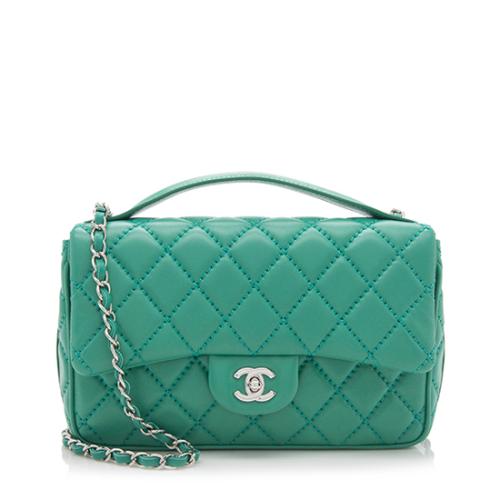 Chanel Quilted Lambskin Easy Carry Medium Flap Bag 