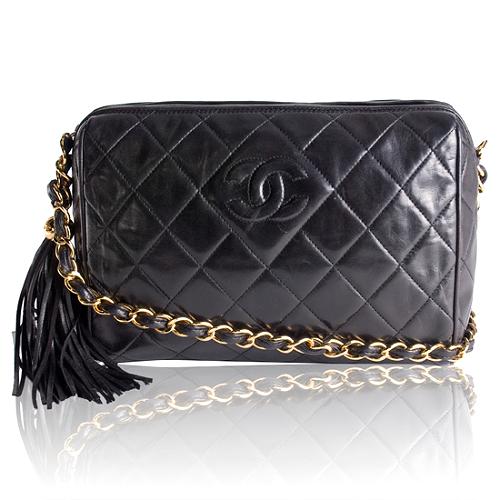 Chanel Quilted Lambskin Evening Shoulder Handbag