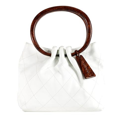 Chanel Quilted Lambskin Gathered Satchel