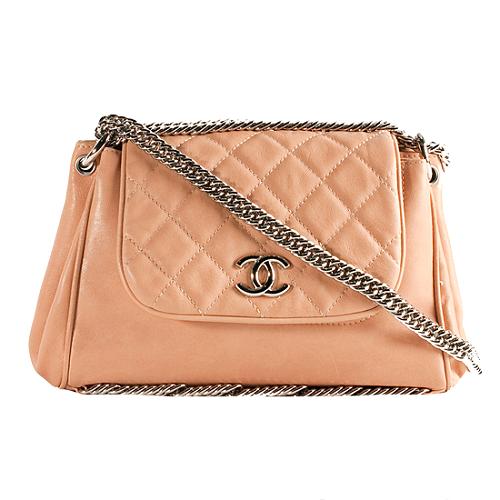 Chanel Quilted Lambskin Large Accordion Flap Shoulder Handbag