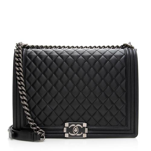 Chanel Quilted Lambskin Large Boy Bag