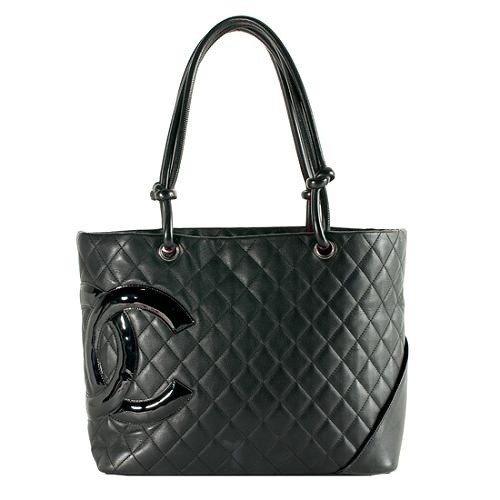 Chanel Quilted Lambskin Ligne Cambon Large Shopping Tote