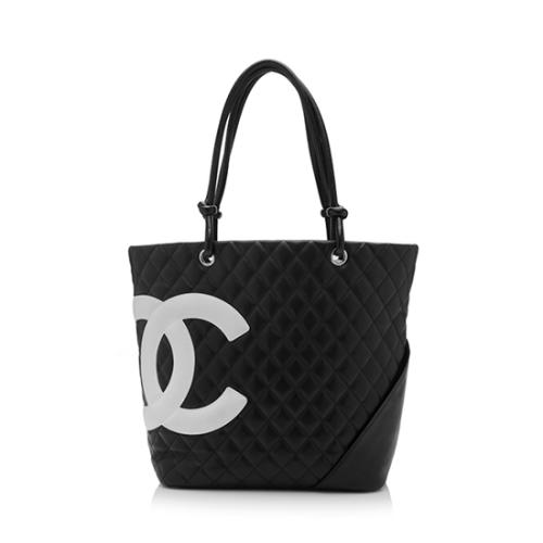 Chanel Quilted Lambskin Ligne Cambon Large Tote