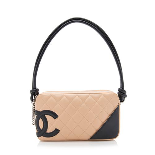 Chanel Quilted Lambskin Ligne Cambon Pochette Shoulder Bag
