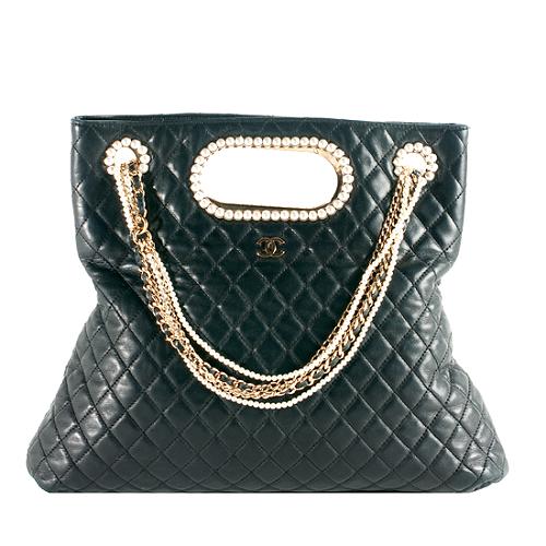 Chanel Quilted Lambskin Multi Chain Small Tote | [Brand: id=198, name=Chanel]  Handbags | Bag Borrow or Steal