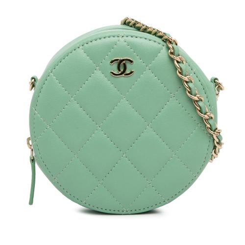 Chanel Quilted Lambskin Round Crossbody