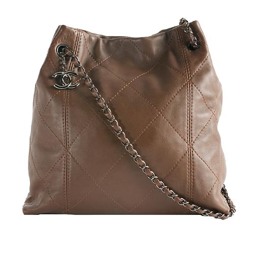 Chanel Quilted Lambskin Soft Touch Shopper Tote