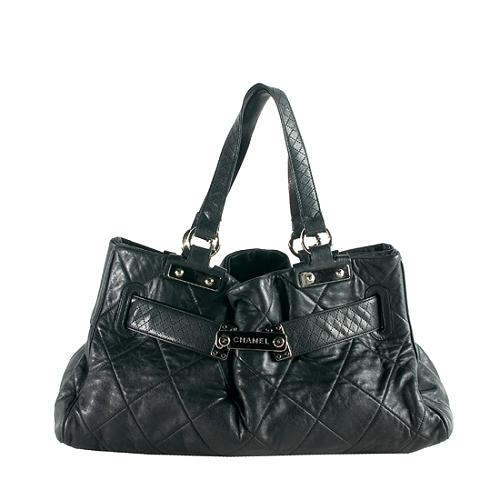 Chanel Quilted Leather Belted Tote