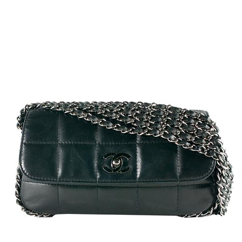 Chanel Quilted Leather Multi Chain Around Flap Shoulder Bag