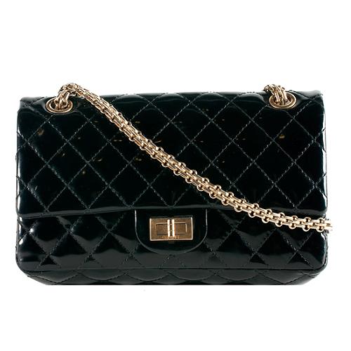 Chanel Reissue 2.55 Classic Quilted Patent Leather Small Flap Shoulder Handbag