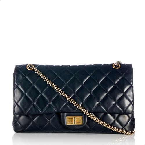 Chanel Reissue 2.55 Quilted Lambskin Classic 227 Double Flap Shoulder Bag