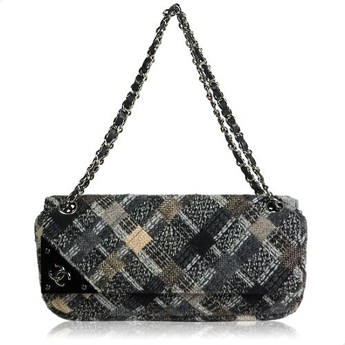 Chanel Rock and Roll Mixed Tweed Chain Shoulder Handbag