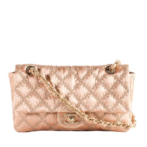 Chanel SS 2010 Satin Stitch Flap Shoulder Handbag