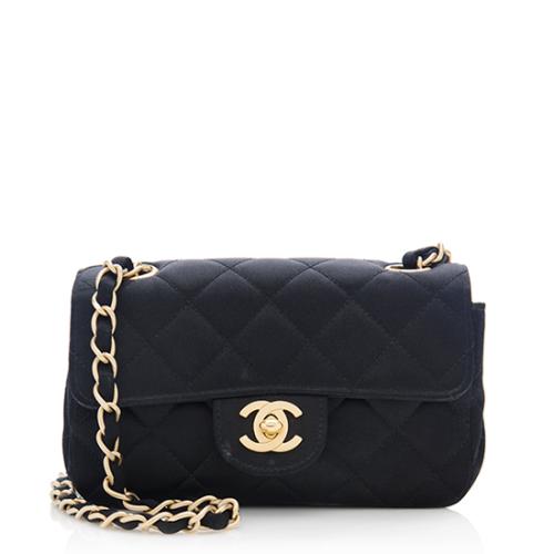 Chanel Satin Classic Mini Flap Shoulder Bag