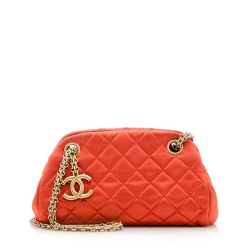 Chanel Satin Just Mademoiselle Mini Bowler Bag
