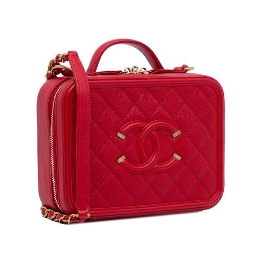 Chanel Small Caviar CC Filigree Vanity Bag
