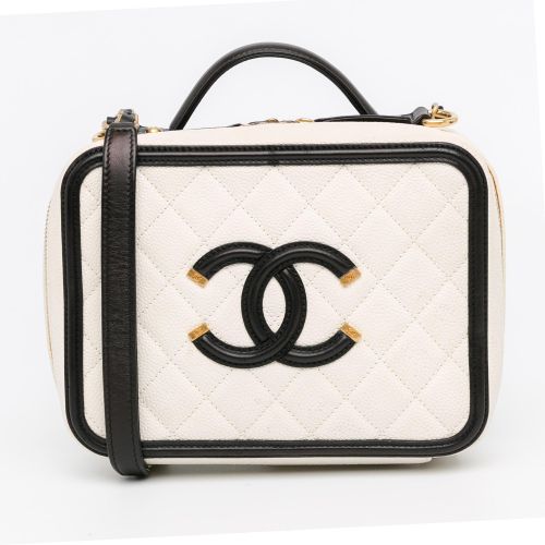 Chanel Small Caviar CC Filigree Vanity Case