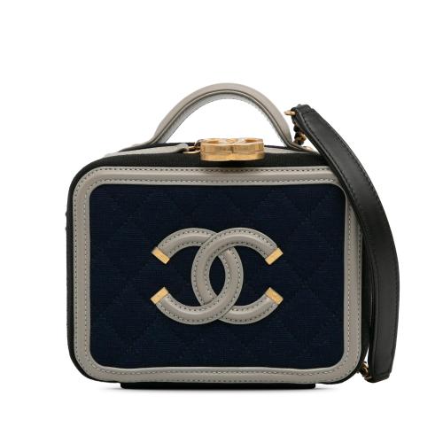 Chanel Small Jersey CC Filigree Vanity Case