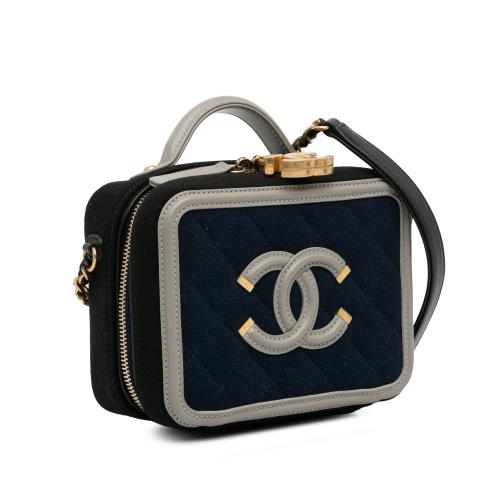 Chanel Small Jersey CC Filigree Vanity Case