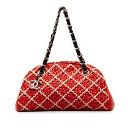 Chanel Small Patent Stitch Just Mademoiselle Bowling Bag