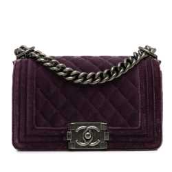 Chanel Small Velvet Boy Flap Bag