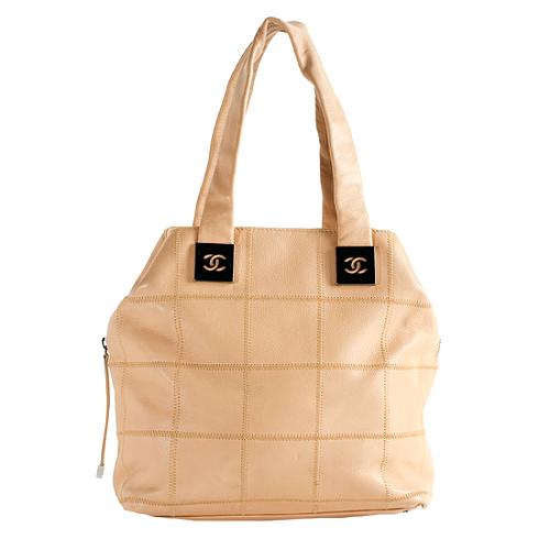 Chanel Square Quilted Caviar Tote