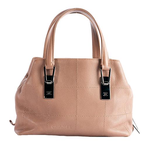 Chanel Square Quilted Large Satchel Handbag