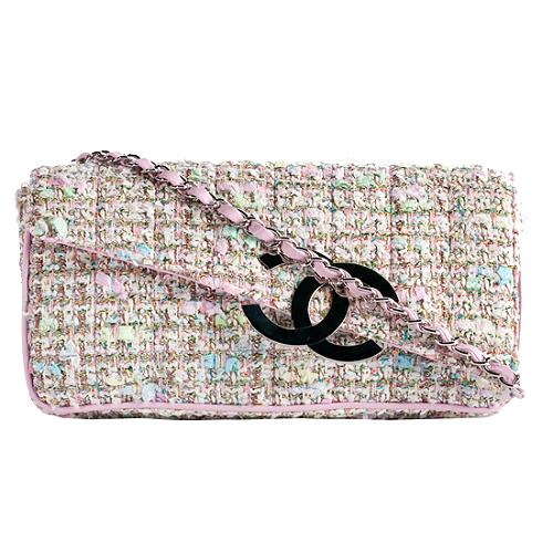Chanel Tweed Flap Shoulder Handbag