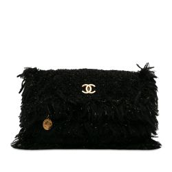 Chanel Tweed Fringe Paris Cosmopolite Clutch