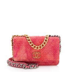 Chanel Tweed Wool Lambskin 19 Wallet on Chain Bag