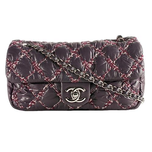 Chanel Tweed on Stitch Flap Shoulder Handbag