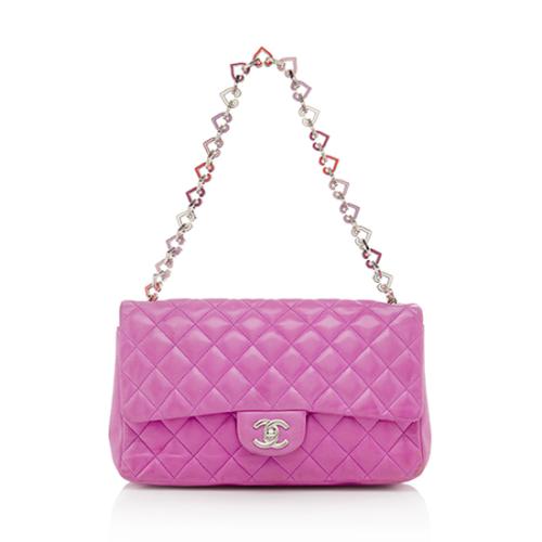 Chanel Lambskin Valentine Flap Shoulder Bag