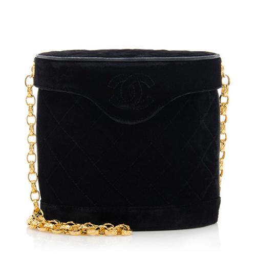 Chanel Vintage Velvet Bucket Bag