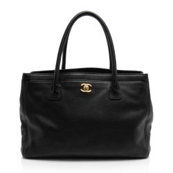 Chanel Vintage Caviar Leather Cerf Classic Executive Tote