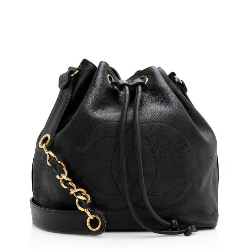 Chanel Vintage Caviar Leather Drawstring Shoulder Bag