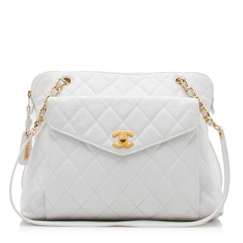 Chanel Vintage Caviar front pocket shoulder bag AGL2316