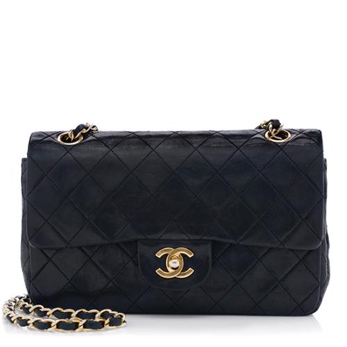 Chanel Vintage Lambskin Classic Small Double Flap Shoulder Bag