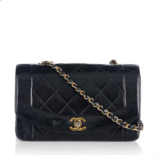 Chanel Vintage Quilted Lambskin Diana Small Flap Bag