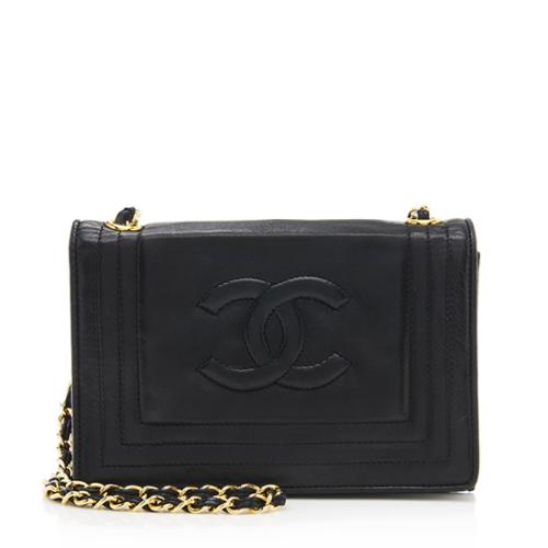 Chanel Vintage Lambskin CC Flap Shoulder Bag