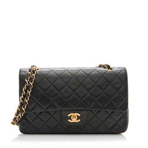 Chanel Vintage Lambskin Classic Medium Double Flap Bag 