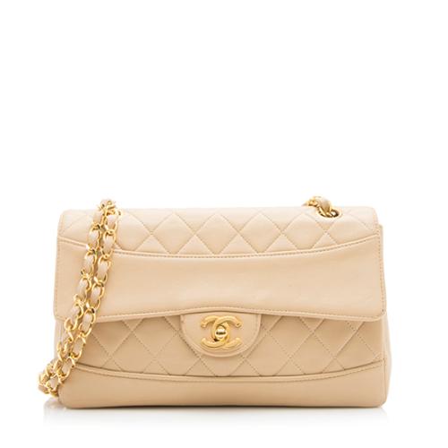 Chanel Vintage Lambskin Classic Small Single Flap Bag
