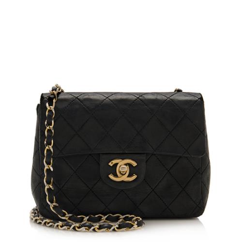 Chanel Vintage Lambskin Classic Square Mini Flap Shoulder Bag - FINAL SALE