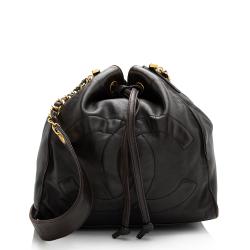Chanel Vintage Lambskin Drawstring Shoulder Bag